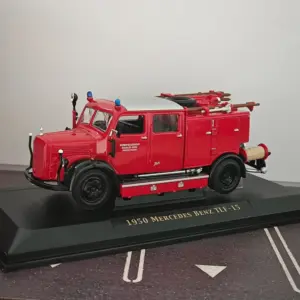 1950 Mercedes Benz Die-Cast Fire Truck Model 8 S2cf25a74a7e14eb9915e7b9f83eae387v