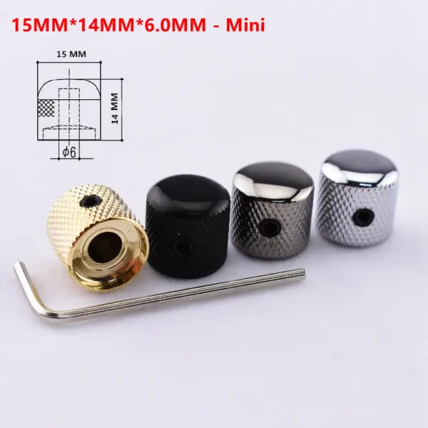 Dome Metal Knob for Electric Guitar Bass - Image 2