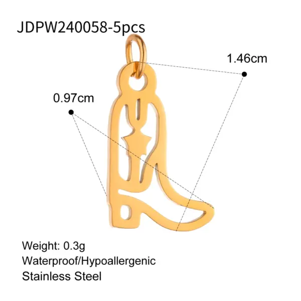5 Pcs Stainless Steel Star Pendant Charms - Image 24