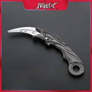 20cm Metal Black Dragon Karambit Model Knife