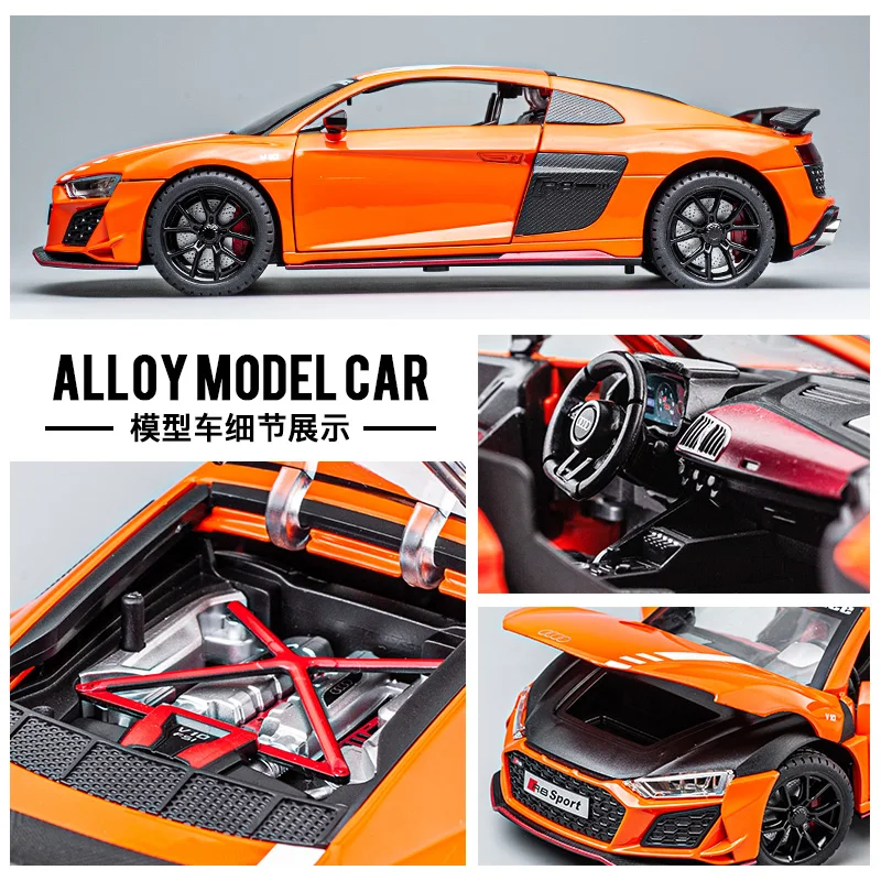 Welly R8 Super Racing Car Model 1:24 Diecast Toy 6 Welly R8 Super Racing Car Model 1:24 Diecast Toy - Image 6