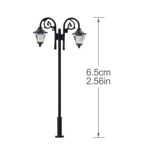 5pcs HO Scale LED Street Lamps Warm White - Image 3