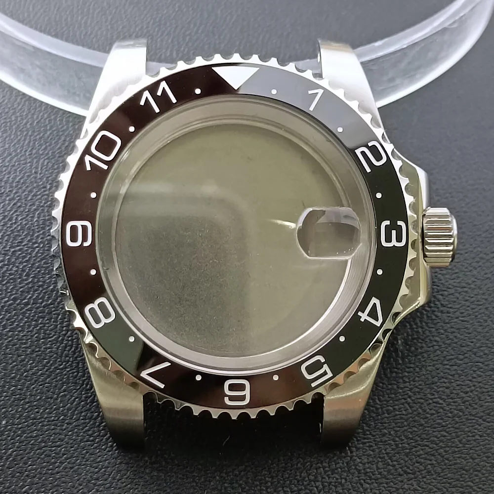 NH35 GMT Steel Watch Case 40.5mm Silver 76 NH35 GMT Steel Watch Case 40.5mm Silver - Image 76