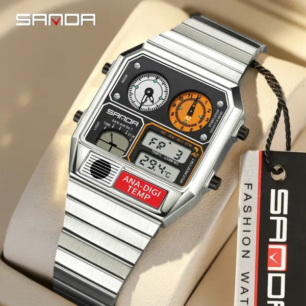 SANDA 3192 Digital Thermometer Stopwatch Watch - Image 2