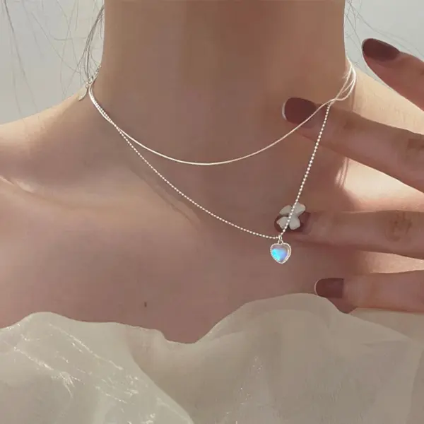 Kpop Heart Shaped Pendant Necklace - Image 2
