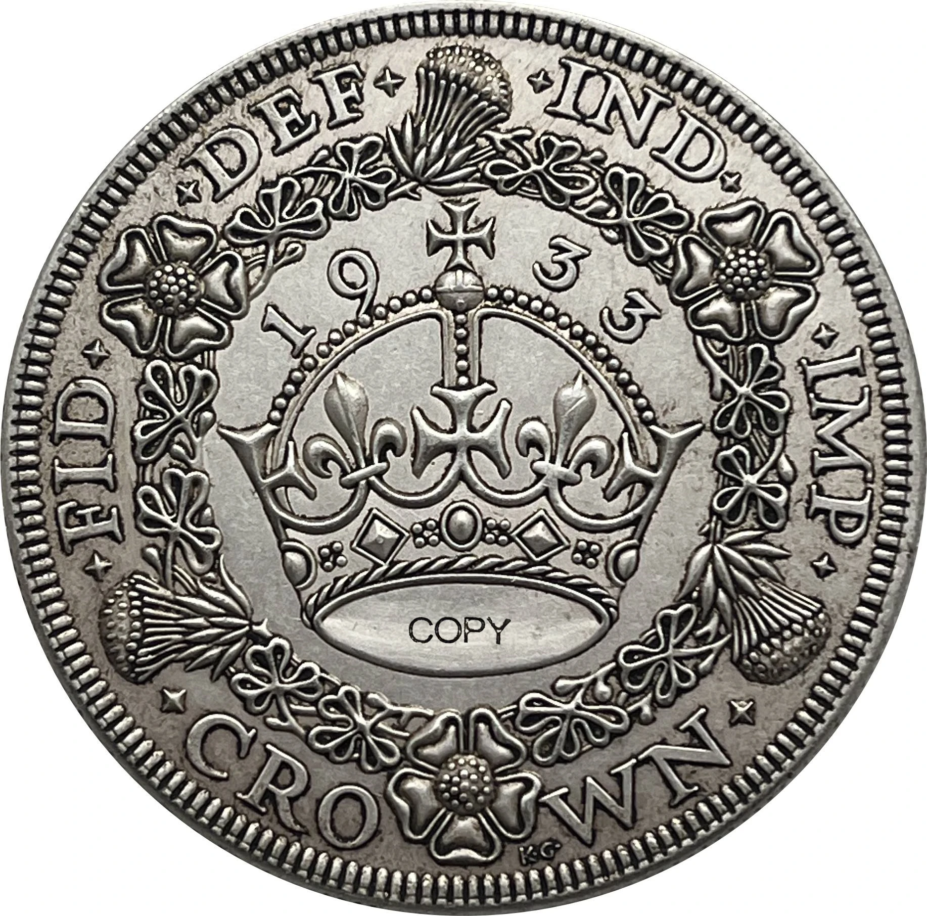 Great Britain 1933 Crown Collectible Replica 6 Great Britain 1933 Crown Collectible Replica - Image 6