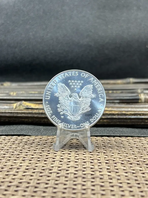 2003 Liberty Silver Plated Eagle Replica Coin - Image 4