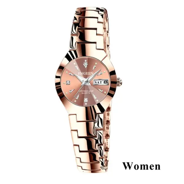 FNGEEN 5808 Stainless Steel Couple Watch - Image 12