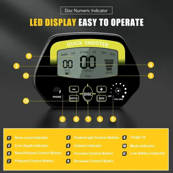 Adjustable Underground Metal Detector with LCD Display - Image 5