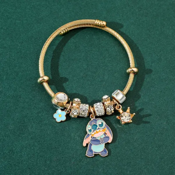 Trendy Disney Stitch Heart Beaded Bracelet - Image 5