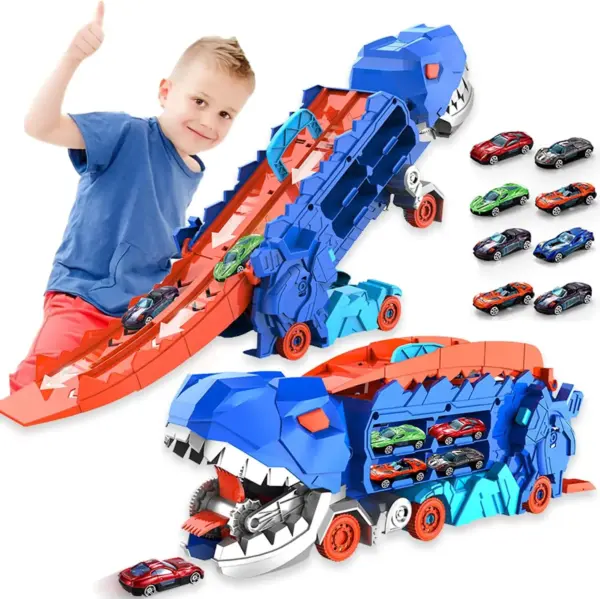 Transport Dinosaur Truck with Race Track