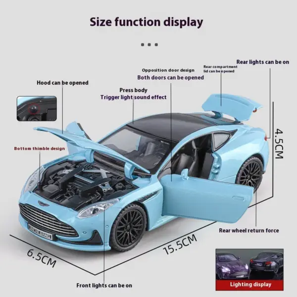 1:32 Aston Martin DB12 Diecast Model Car - Image 3