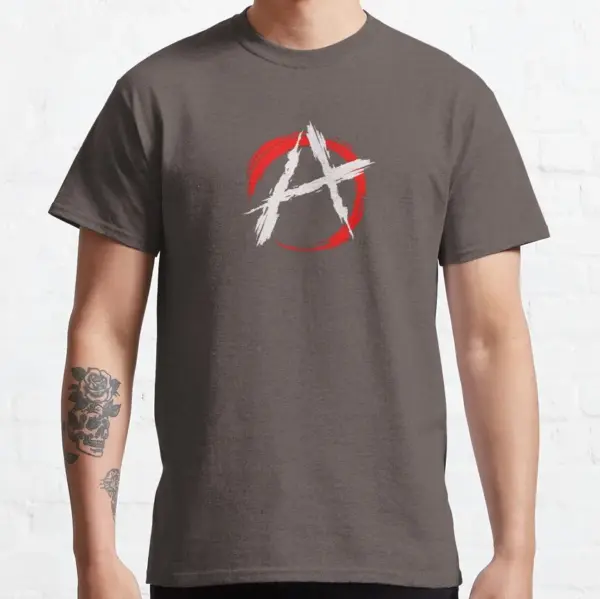Anarchy Symbol Funny Graphic T-Shirt for Men - Image 10