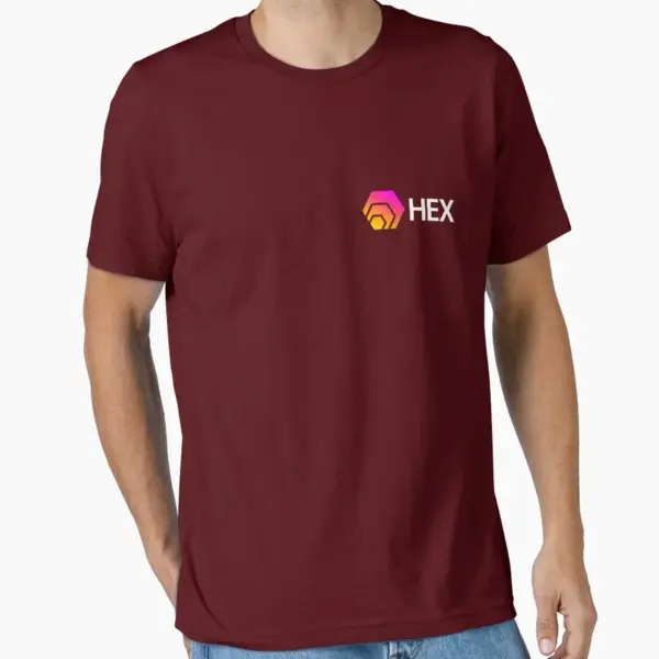 HEX Crypto Logo Cotton T-Shirt for Men - Image 12