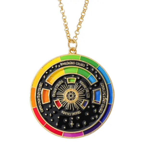 Antique Finish Color Wheel Keychain for Artists - Image 10