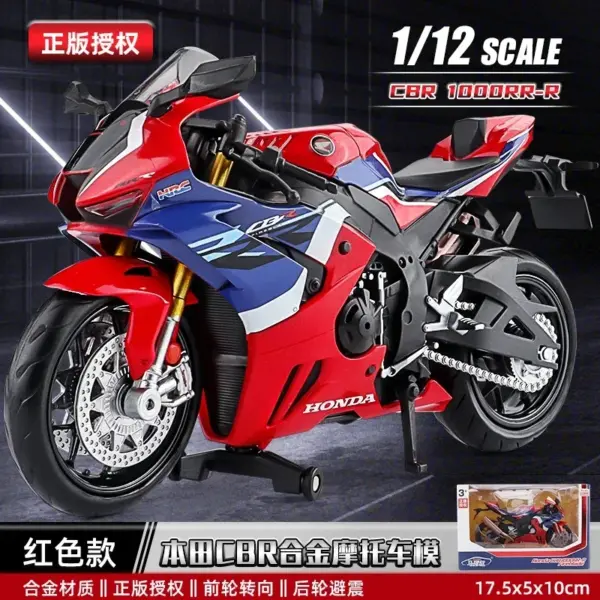 1:12 Scale Yamaha YZF-R1M Diecast Motorcycle Model - Image 28
