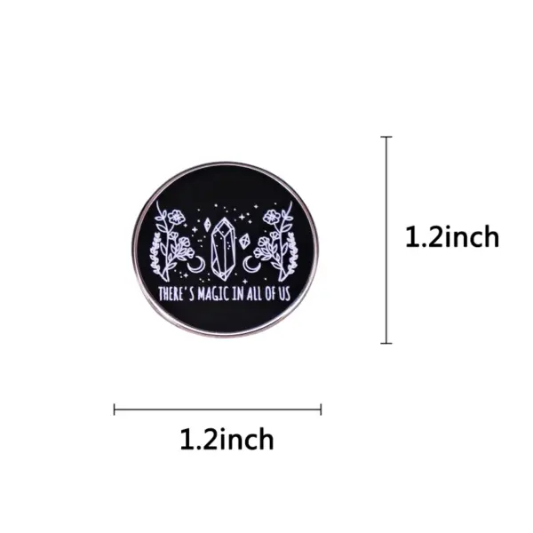 Witchy Crystal Badge Brooch Magic Design - Image 2