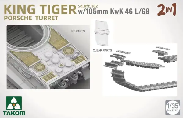 Takom 1/35 King Tiger Sd.Kfz.182 Model Kit - Image 5