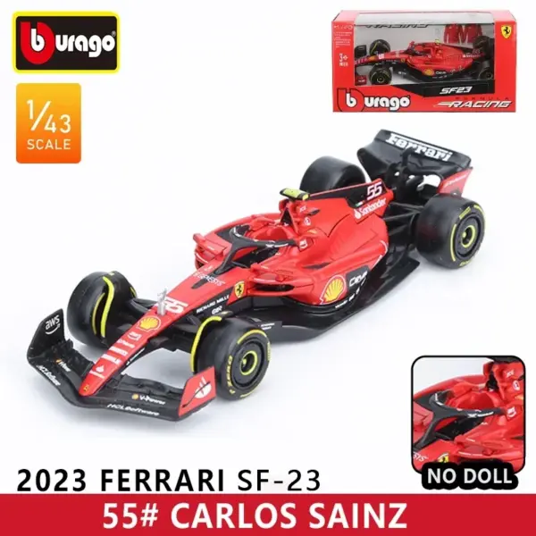 Bburago 1:43 F1 Racing Car Model Red Bull RB20 - Image 36