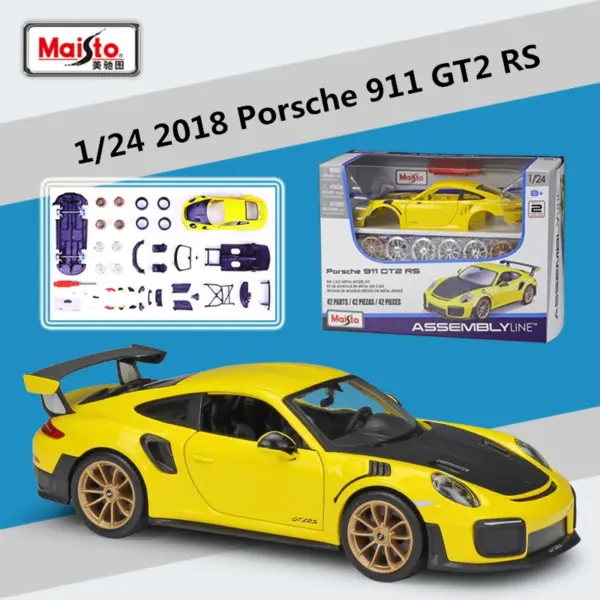 Maisto 1:24 Porsche 911 GT2 RS Model Car - Image 7