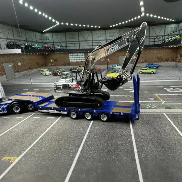 1:76 Scale Diecast JCB Excavator & Scania Trailer - Image 2