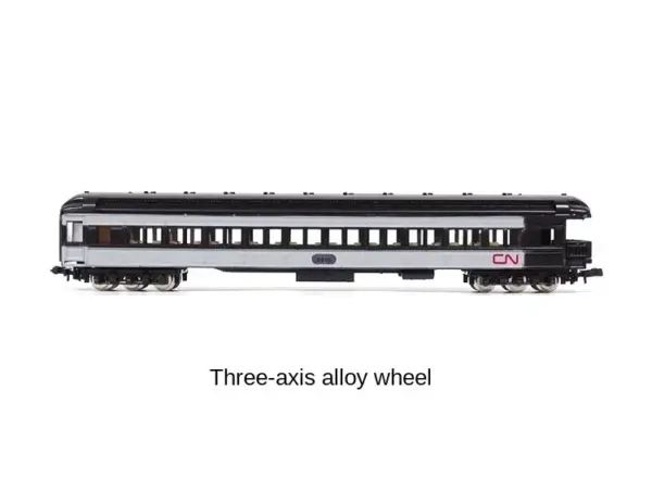 N Scale 1:160 CN Railway Sightseeing Car Model - Image 8