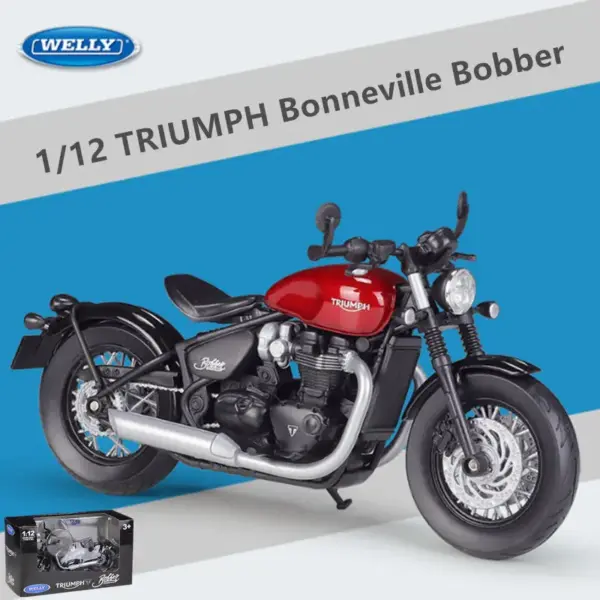 WELLY 1:12 Triumph Bonneville Bobber Model - Image 8