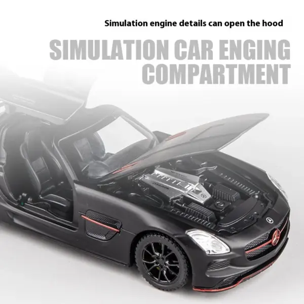 1:32 Mercedes Benz SLS AMG Diecast Model Car - Image 3