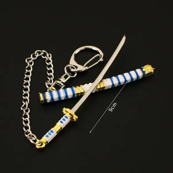 Roronoa Zoro Mini Keychain 9cm Metal Sword - Image 22