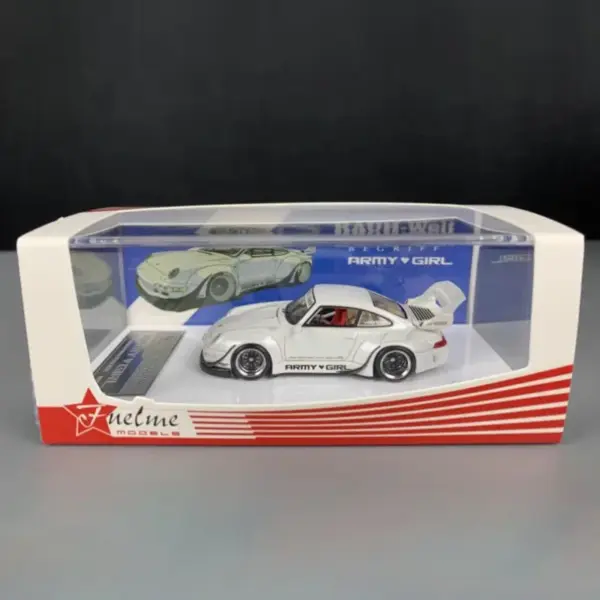 Resin RWB 993 911 ARMY GIRL 1:64 Model Car - Image 6