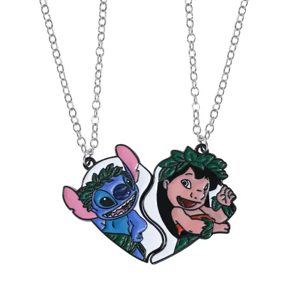 Disney Stitch Heart Necklace for Couples - Image 8