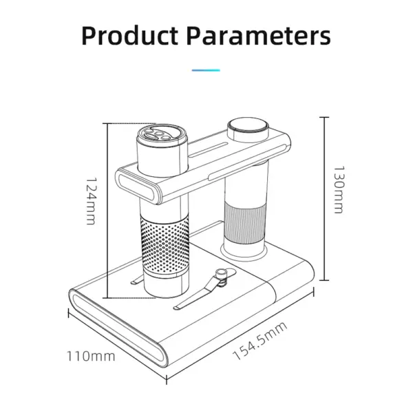 1200X Wireless Digital Microscope with Stand - Image 6