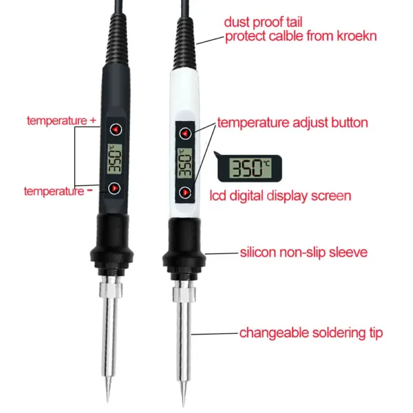 80W Digital Soldering Iron Station 220V/110V - Image 4