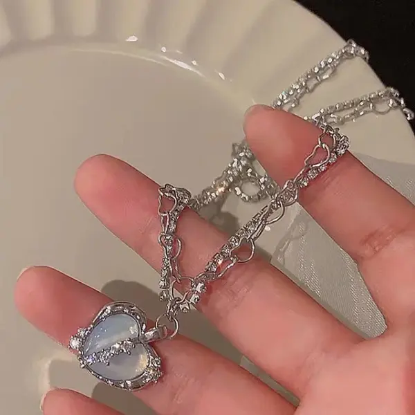 Kpop Black Heart Pendant Necklace for Women - Image 21
