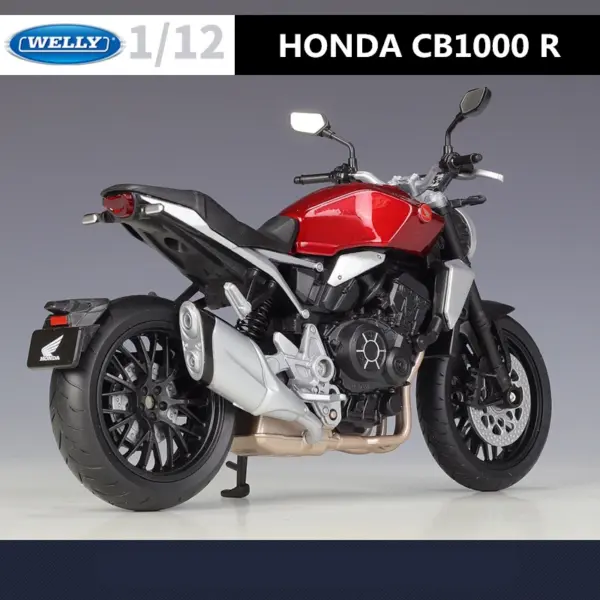 WELLY 1:12 Honda CB1000R Diecast Motorcycle Model - Image 5