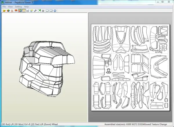 Locus Helmet 3D Paper Model Kit - Image 2