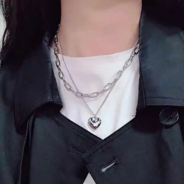 Vintage Heart Pendant Necklace for Women - Image 11