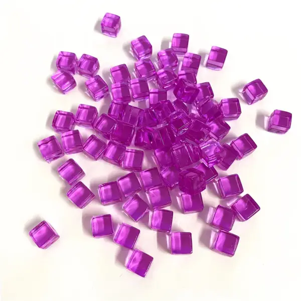 100 Pcs Clear 8mm Acrylic Square Dice Set - Image 21