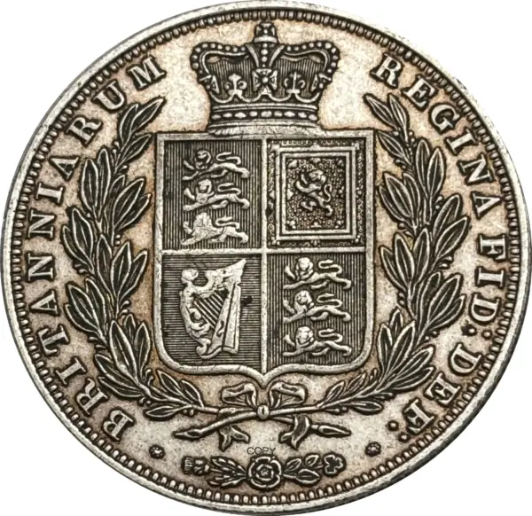 Victorian Silver Plated Half Crown Coin - Image 6
