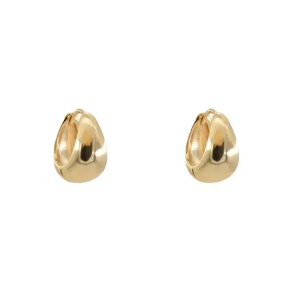 Smooth Metal Chunky Hoop Earrings 72mm x 45mm - Image 6