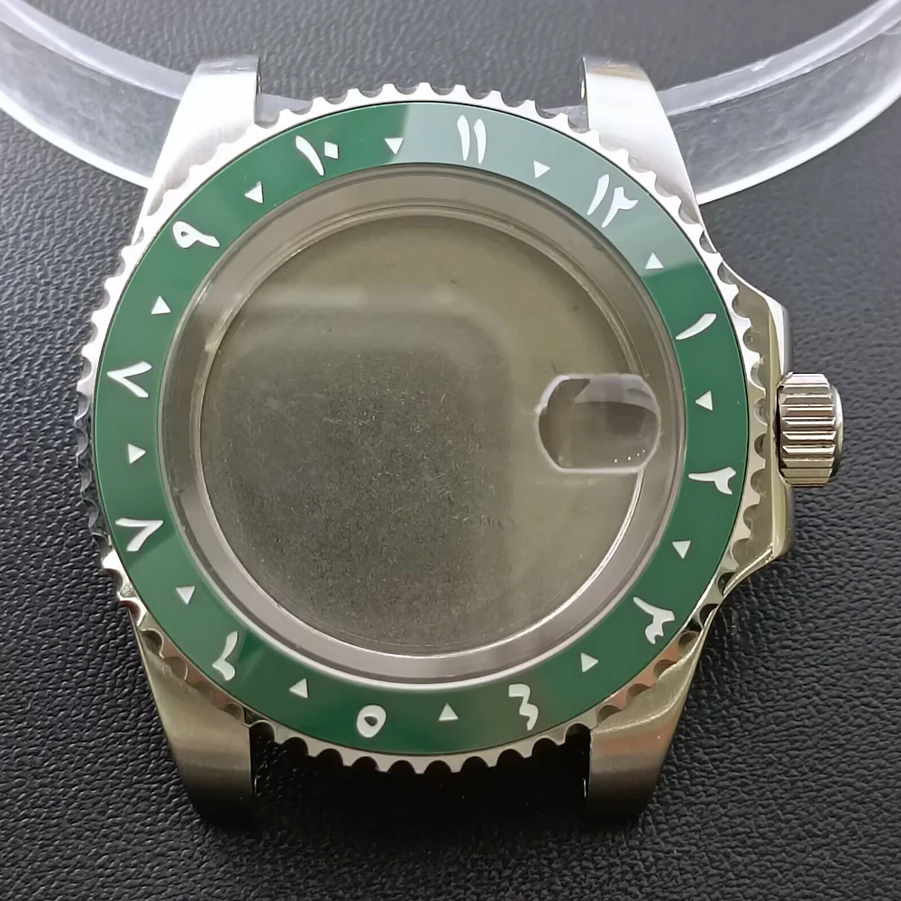NH35 GMT Steel Watch Case 40.5mm Silver 109 NH35 GMT Steel Watch Case 40.5mm Silver - Image 109