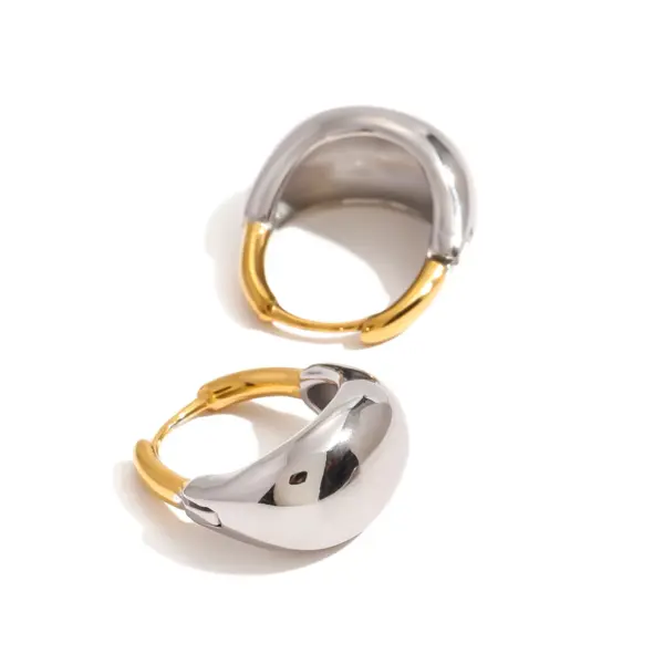 Luxury Stainless Steel Hollow Drop Earrings