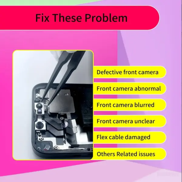 Front Camera Flex Cable for iPhone X to 12 Pro Max - Image 5