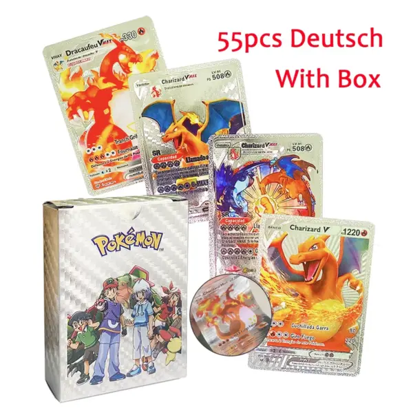 55-Pack Colorful Pokémon Gold Foil Cards Set - Image 10
