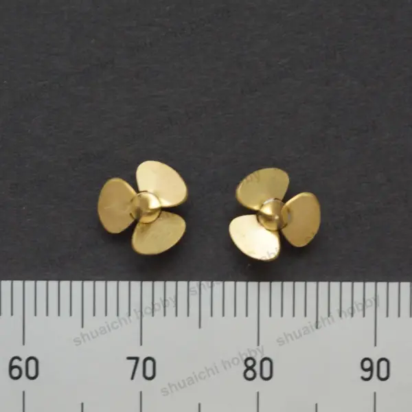 3-Blade Brass Propeller for RC Boats 1mm - Image 3