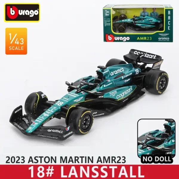 Bburago 1:43 F1 Racing Car Model Red Bull RB20 - Image 39