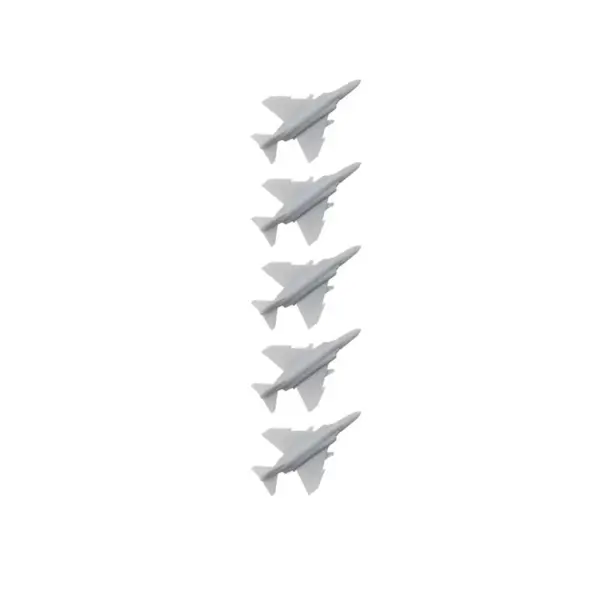 5PCS F-4E Carrier Aircraft Resin Models - Image 7
