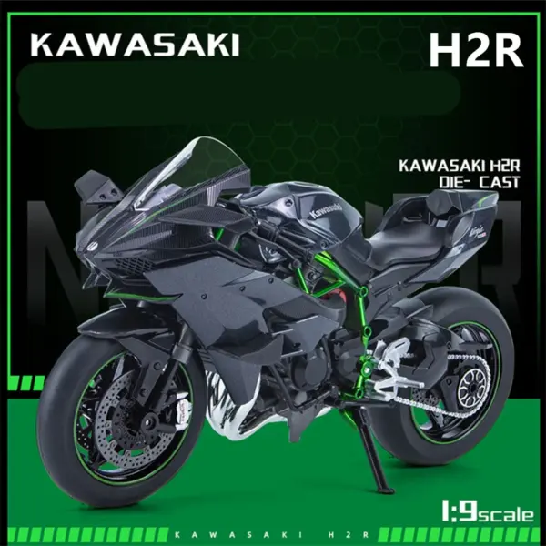 1/9 KAWASAKI H2R Alloy Motorcycle Model - Image 10