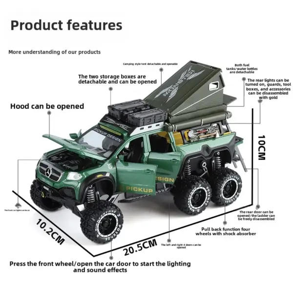 1:28 Scale Benz X-CLASS Off Road Model Car - Image 2
