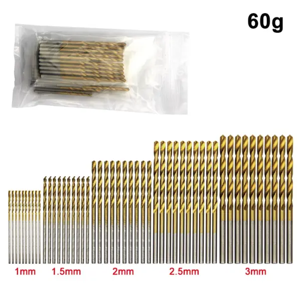 50pc Twist Drill Bit Set 1-3mm Woodworking - Image 7